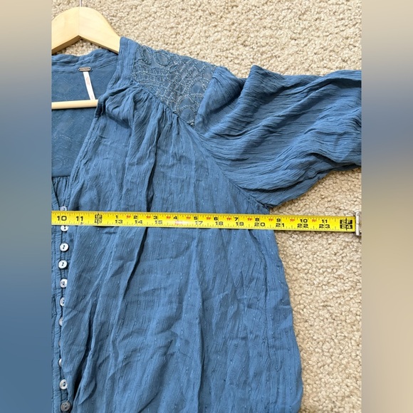 Free People Canyon Rose Hi-Lo Blouse Small - Picture 7 of 8